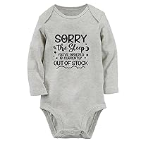 The Sleep You've Ordered Is Currently Out Of Stock Funny Romper Newborn Baby Bodysuits Infant Jumpsuit Kids Long Outfits