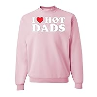 I Heart Hot Dads Mens Crew Neck