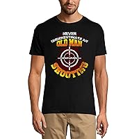 Men's Graphic T-Shirt Never Underestimate an Old Man Who Loves Shooting - Vintage Hunter Eco-Friendly Limited