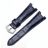 Genuine Leather Watch Band for Patek Philippe 5711 5712G Nautilus Watchs Men and Women Special Notch 25mm*12mm Watch Strap (Color : 25-12mm, Size : 25-12mm)