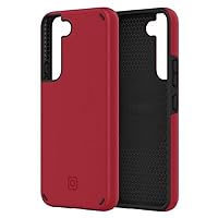 Incipio Duo Series Case for Samsung Galaxy S22 Pro, 12-Ft. (3.7m) Drop Defence -Salsa Red/Black (SA-2019-SRED)