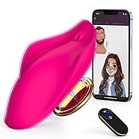 App Remote Control Vibrator with Magnetic Clip Wearable Vibrator for Women, Adult Toys G Spot Butterfly Panty Vibrator with 9 Vibration Sex Toys for Women or Couples (Pink)