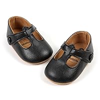 LAFEGEN Baby Girl Shoes Non Slip Soft Sole PU Leather Infant Toddler Mary Jane Flats First Walker Crib Dress Oxford Shoes 3-18 Months