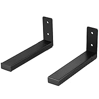 WALI Center Channel Speaker Wall Mount, Universal Soundbar Wall Mount Bracket Hold up to 30 lbs, Arms Extend Adjustment from 7 to 11.5 inch (SLK201), Black