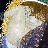 Danae Greek Mythology Golden Rain Painting By Gustav Klimt Vintage Reproduction (16” X 16” Image Size Paper)