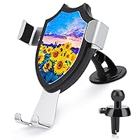 Original Oil Painting Sunflower Cell Phone Car Mount Windshield Air Vent Universal Accessories Adjustable Phone Holders for Your Car
