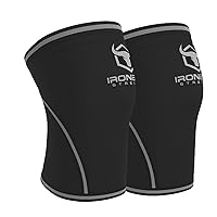 Iron Bull Strength 7mm Knee Sleeves (Pair) for Weightlifting & Powerlifting (USPA, IPL, IWF & USAW Approved) | High-Performance Knee Compression Support For Squats, Weight Lifting - Men and Women