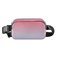 Pink Blue Gradient Fanny Packs for Women Men Everywhere Belt Bag Fanny Pack Crossbody Bags for Women Fashion Waist Packs with Adjustable Strap Waist Bag for Outdoors Running Shopping Travel