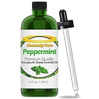 Peppermint Essential Oil - Therapeutic Grade for Diffuser, Aromatherapy, Skin, Hair, Soap Making, Dropper - 4 fl oz