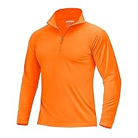 Men's UPF 50+ Sun Shirts 1/4 Zip Long Sleeve SPF UV Protection Lightweight Quick Dry Quarter Zip Golf Shirts
