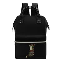 Floral Fox Waterproof Mommy Bag Diaper Bag Backpack Multifunction Large Capacity Travel Bag