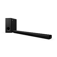 YAMAHA - True X BAR 50A Sound Bar with Dolby Atmos, Wireless Subwoofer and Alexa Built-in – Black