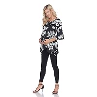 Women's Maternity Roche Bell Sleeves Flowy Printed Tunic Top