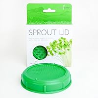 Sprouting Jar Strainer Lid - Fits Wide Mouth Jars - For Growing Sprouts & Other Uses