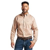 Ariat Male Solid Twill Classic Fit Shirt Khaki XX-Large