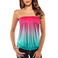 Workout Cotton Women Summer Top Casual Top Printed Block Sleeveless Wrap Top Birthday Top for Women