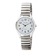 Klepher TE-AL149-WTS Women's Analog Waterproof Metal Band Wrist Watch, Silver, Dial color - white, Wristwatch Daily Water Resistant,Bangle,Casual