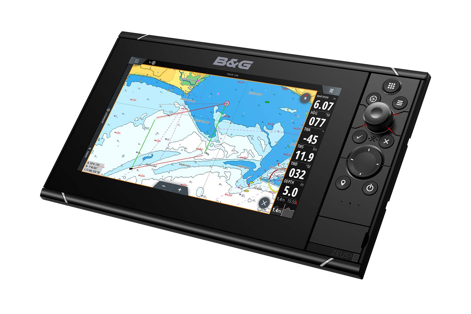 B&G Zeus3S 9-9-inch Sailing Chartplotter with C-MAP US Cartography