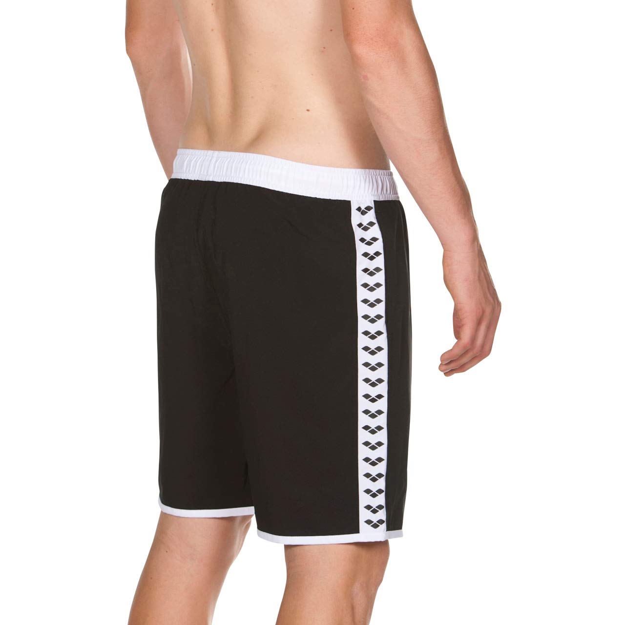 Arena Men's Standard Bermuda Swim Trunks Athletic Shorts, Team Stripe Black, XX-Large