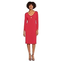 Donna Morgan Women's Cut Out Neckline Crepe Dress Event Occasion Party Date Night Out Guest of