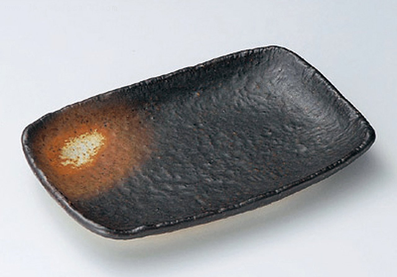 BIZEN Tohki Japanese traditional Pottery Set of 2 Medium Plates
