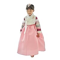 Korean Baby Girl's Hanbok Traditional Clothing First Birthday Celebration 100th Days 1-15 Years Ivory Pink Saekdong YA302B