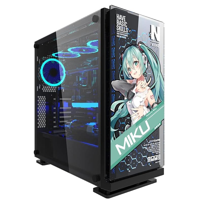Amazon.com: Anime Computer Case ATX Mid Tower PC Gaming Case - Front USB  Port - Quick-Release Tempered Glass Side Panel - Cable Management System -  Water-Cooling Ready - Pink,B : Electronics