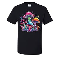 Colorful Psychedelic LSD Magic Mushrooms Pop Culture Mens T-Shirts