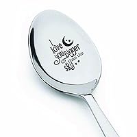 Friendship Day gifts - Daddys gifts - Engraved spoon - I love you bigger than the sky spoon - Gifts for dad - Engagement gifts - Teaspoon - Love gifts - Gifts for her - Going away gifts - 7 inches
