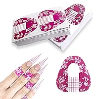 200PCS Acrylic Nail Forms Purple Color Horseshoe-Shape Nail Extension Tips Long Nail Forms for Acrylic Nails Acrylic Nail/UV Gel Nail Extension Forms Guide Stickers
