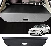 Retractable Cargo Cover Compatible with Toyota Venza 2009-2015 Rear Privacy Screen Car Storage Trunk Luggage Tonneau Security Shade (Carbon Fiber Style)