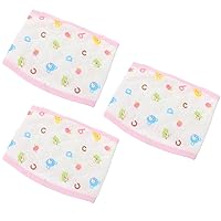 3Pcs Cotton Baby Belly Band Infant Umbilical Cord Newborn Umbilical Cord Belly Band Baby Belly Cover Newborn Waist Support Belly Bands Pink