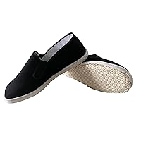 Chinese Traditional Kung Fu Shoes Unisex Tai Chi Footwear in Black Canvas and Cloth Varieties