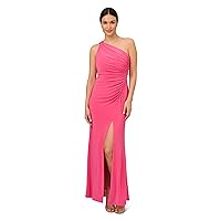 Adrianna Papell Women's One Shoulder Jersey Gown