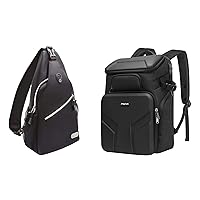 MOSISO Camera Backpack&Sling Backpack,DSLR/SLR/Mirrorless Photography Waterproof 17.3 inch Camera Bag Case with Front Hardshell&Laptop Compartment&Tripod Holder&Rain Cover,Space Gray&Black