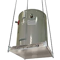 HoldRite QuickStand Ceiling Mounted Water Heater Platform with Steel Drain, Up to 50 Gallons, Hanging, 50-SWHP-M