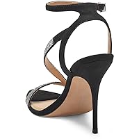 Jessica Simpson Womens JS Whitley Rhinestone Ankle Strap Dress Heels