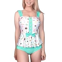 Littleforbig Modest Kawaii One Piece Swimwear Bathing Suit Swimsuit – Vintage Rose and Sweets