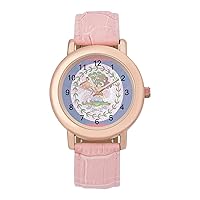 Belize Paisley Flag Casual Watches for Women Classic Leather Strap Quartz Wrist Watch Ladies Gift