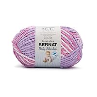 Bernat BABY BLANKET BB Pretty Girl Yarn - 1 Pack of 10.5oz/300g - Polyester - #6 Super Bulky - 220 Yards - Knitting/Crochet