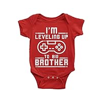 Threadrock Baby Boys' Leveling Up To Big Brother Infant Bodysuit
