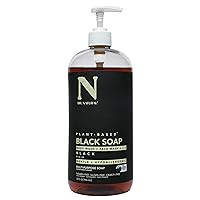 Dr. Natural Liquid Black Soap, 32 oz - Plant-Based - with Shea Butter - Rich in Essential Oils - Sulfate-Free, Paraben-Free, Cruelty-Free- USDA Biobased Product - Hand Soap, Body Soap, Face Soap