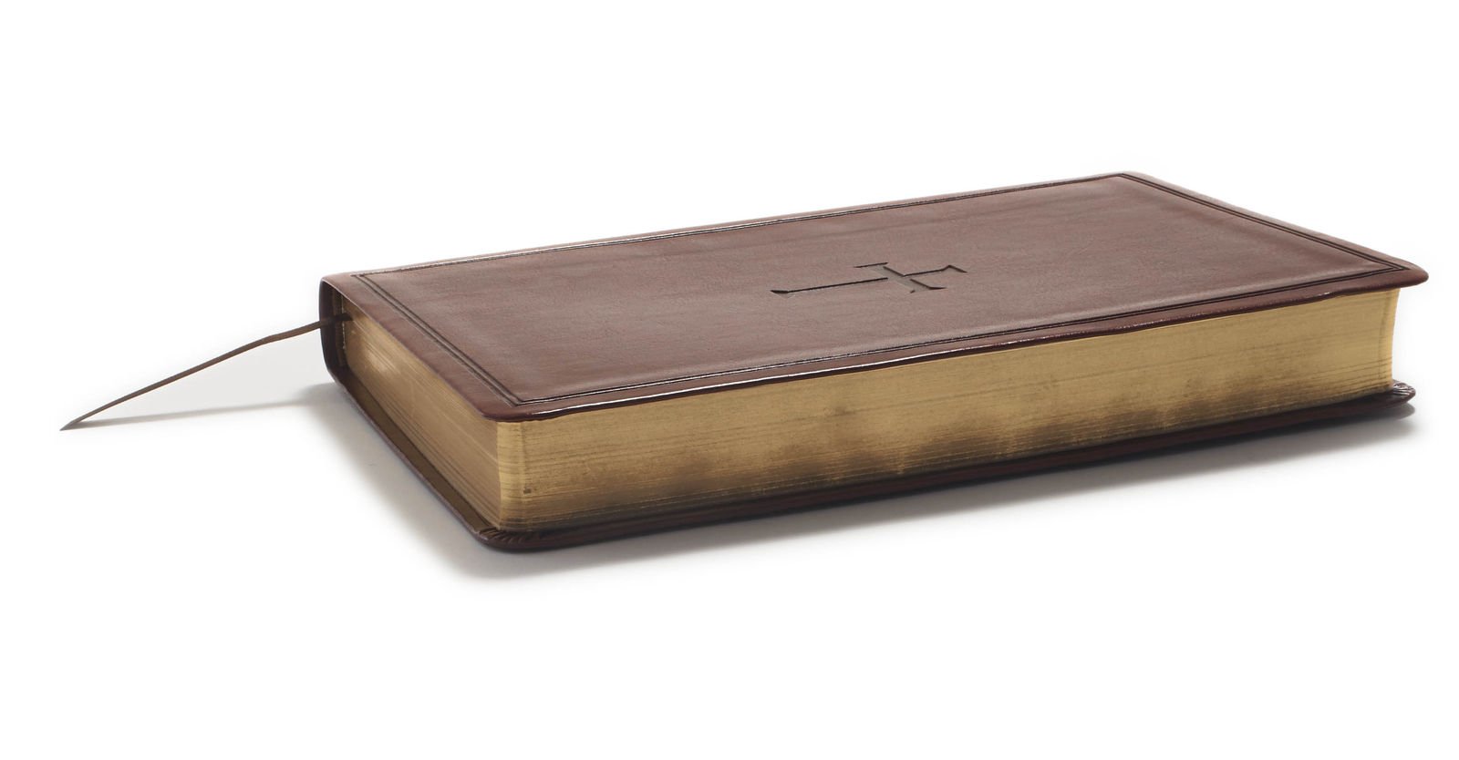 KJV Ultrathin Reference Bible, Brown LeatherTouch