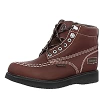 Mens 400RA Burgundy Work Boots Leather Slip Resistant Lace Up Soft Toe 9.5