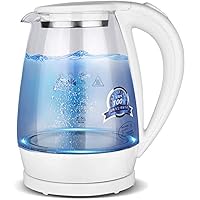 Kettles,Glass Kettle, 2.0L Temperature Control Kettle Led Light, Keep Cordless Water Boiler, Auto Off, 100% Bpa Free, Water Kettle for Coffee, Tea, Espresso, 1500W