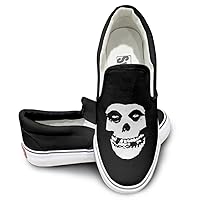 Misfits Logo Mens Casual Shoes Sneakers Footwear Classic Boat Shoes Black