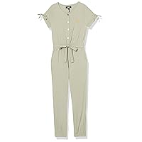 DKNY Girls Classic Comfy Short Sleeve Romper Jumpsuit