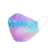 4-Ply Flower Disposable Face_Masks with Designs for Women, 30PC Floral 3D Facemasks with Nose Wire for Glasses Wearers Adults