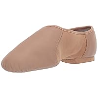 Bloch Girl's Neo-Flex Slip-On Leather Jazz Shoes Dance Shoes, Neoprene Slip-On Split Sole with EVA Forefoot and Heel Pads