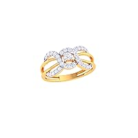 Jewels 14K Gold 0.35 Carat (H-I Color,SI2-I1 Clarity) Lab Created Diamond Band Ring